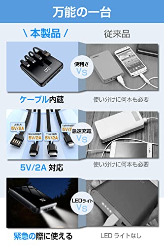 モバイルバッテリー 大容量 15000mAh モバイル バッテリー