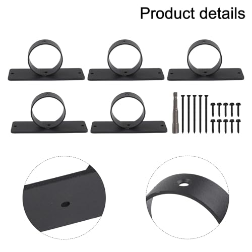 Support de cloture en corde noir en acier 304 haute qualite - 6