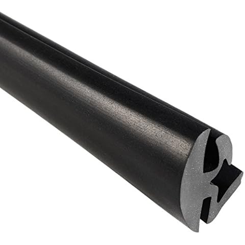 TRIM-LOK - LK1663-25 Trim-Lok EPDM Dense Rubber Window Locking Gasket – Fits 1/4” Glass and 1/8” Panel Edge, 25’ Length – One-Piece Locking System (Inline), Weather Stripping Seal for Stationary Windows or Windshields Cover