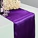 LinenTablecloth 14 x 108-Inch Satin Table Runner Purple