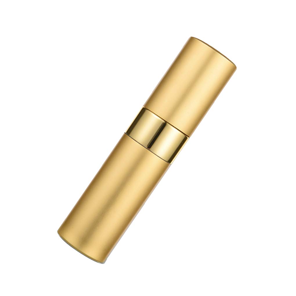 Geardeangloow 10 sztuk butelek z rozpylaczem na perfumy, pusty pojemnik, podróżny makijaż, woda, perfumy, atomizer, złoty, 15 ml