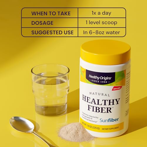 Healthy Origins Healthy Fiber (All Natural, Non-GMO, Gluten Free, Digestive Support, Prebiotic), 7.9 Ounce