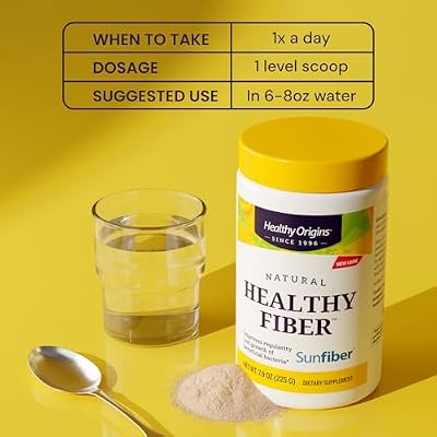 Healthy Origins Healthy Fiber Powder 7.9 oz (225g) - Featuring Sunfiber Partially Hydrolyzed Guar Gum (PHGG) - Supports Digestive Regularity, Intestinal Health & Prebiotic Care