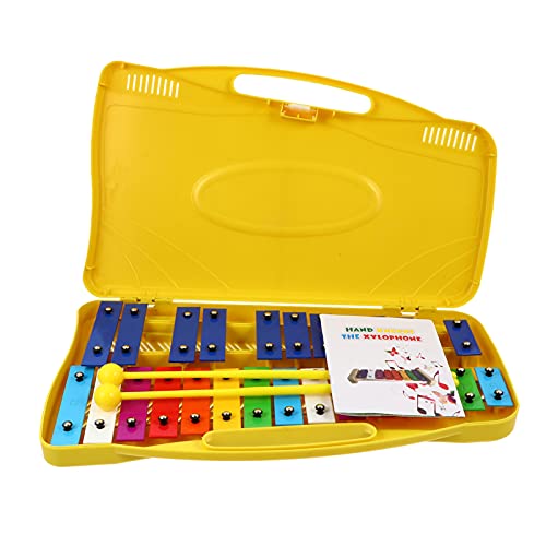 Generic Marretas Xilofone Com Caso Miúdos Criança 25 Nota Glockenspiel Instrumento de Percussão Educ