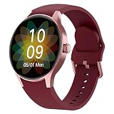 BingoFit Smartwatch Damen Herren mit Telefonfunktion,1,43'' AMOLED Touchscreen Fitnessuhr, Fitness Tracker mit Pulsuhr Schlafüberwachung Blutdruck SpO2, 50+Sportmodi Schrittzähler Uhr für Damen Herren