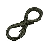 Gewachste Polyesterkordel Makramee-Schmuckkordel, gewachstes Polyester, 1 mm, Dunkelgrün, 1 m