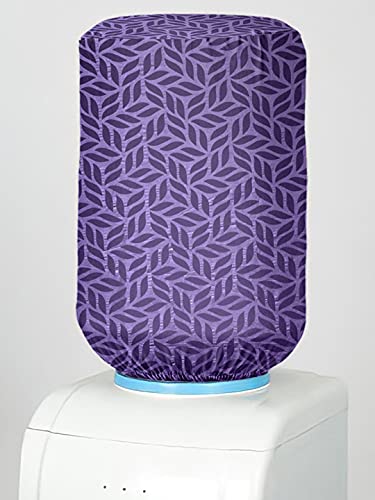Image of Cortina Self Print Dispenser Cover|Water Can Protectors|Elastic Closure | Polyester Material | Digitally Printed | Heat Resistant | Water-Proof | 45cm x 42cm x 43cm | 20 Liters | Purple