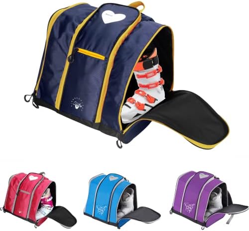Sports boots backpack for kids girls boys everything rollerblade, skate, ski or snowboard boots, helmet, gloves and snacks perfect for ski, snowboard, skate, outdoor activities or air travel VieGreenleaf