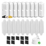 9 Pack Ceramic Cat Water Fountain Replacement Filters, Pet Fountain Replacement Filters for 2.2L/74OZ Ceramic Fountain