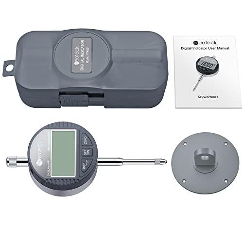 Neoteck Dti Electronic Digital Dial Indicator 1''/25.4Mm | Digital Probe Indicator Dial Test Gauge High Resolution: 0.0005''/0.01Mm - Silver Gray #TOP6