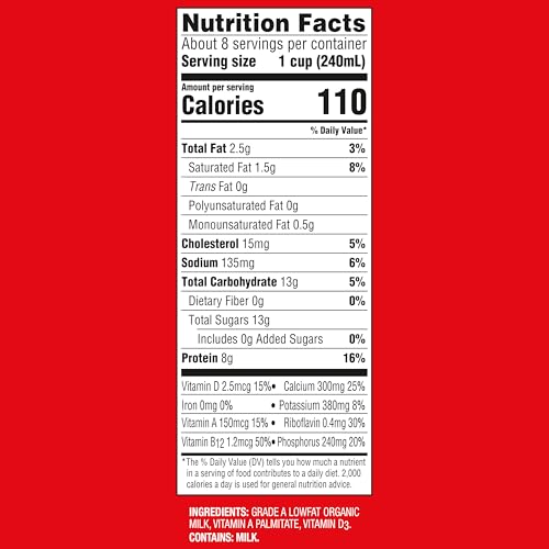 Image of Horizon Organic, Milk UHT Low Fat Organic, 64 Fl Oz | USDA Organic Vitamin D Milk, Ultra Pasteurized, Rich, Creamy, & Delicious