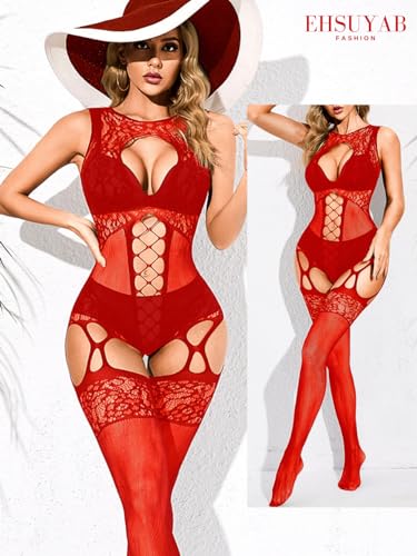 Women Body Stockings Sexy, Exotic Dancer Fishnets Lingerie Glow Party, Fishnet Bodysuit Rave Outfits Club Plus Size