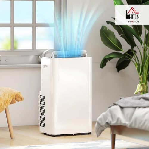 HOMCOM 12000 BTU Portable Air Conditioner with Remote Control, Free Standing AC Unit with Built-in Cool, Dehumidifier, Fan Modes for Room Up to 550 Sq.Ft., 24 Hour Timer, Window Installation Kit - Image 3