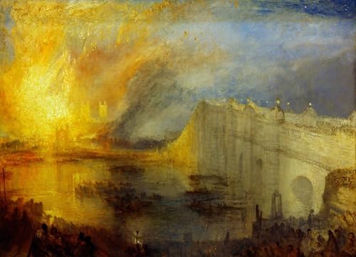 Pintura mural de William Turner póster artístico l'incendio delle Houses of Lords 60x90cm