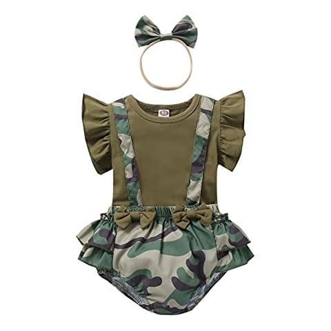 YIRONGWANG Newborn Baby Girls Clothes Romper Shorts Set Summer Bodysuit Jumpsuit 0-18M 3pcs Cover