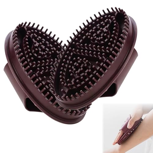 Soiftra 2Pcs Brosse Méridienne,Brosses de Massage Meridian pour Salon de Beauté,Matériau sûr, Facile à Nettoyer,pour masser l' peigne à huile,Masser les Méridiens, Amincir et Modeler le Corps