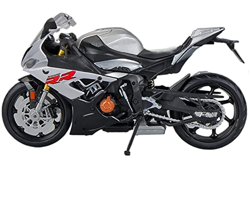 Moto S1000RR miniature de course réplique alliage diecast 1:12 argent cross-country