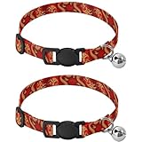 Hundehalsband mit Schnalle, für Mädchen und Jungen, 2 Stück, chinesischer roter Drache