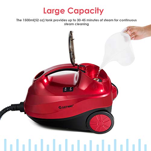 image for COSTWAY 2000W Multipurpose Steam Cleaner with 19 Accessories, Househol