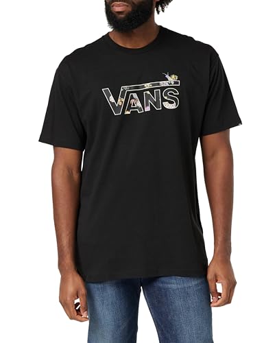 Vans Snail Trail tee Camiseta, Negro, L para Hombre