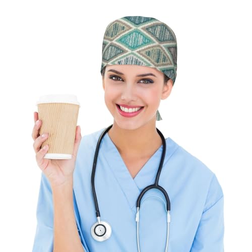 Image of Unisex Adjustable Surgical Sweatband - Elastic Bandage Cap - Scrub Caps for Nurse Working Cap