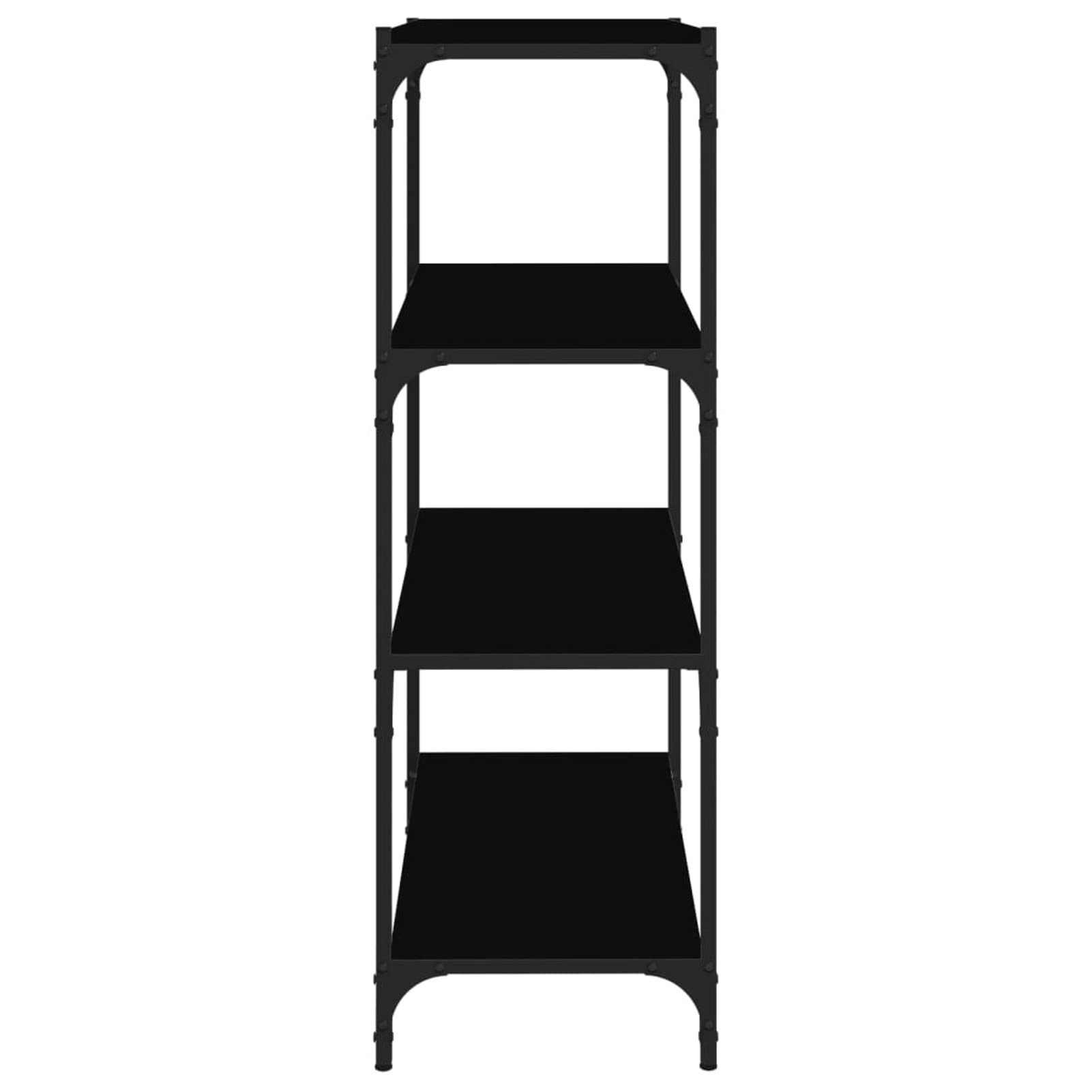 Libreria TOTEM - 5 Ripiani - Scaffale Moderna - Portaoggetti Stabile - Per Soggiorno - Sala Da Pranzo Ufficio Colore Nero 181 X 60 X 25 Cm