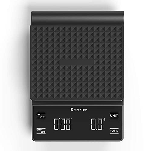Comparison: Best Scales For Espresso 3 KitchenTour Coffee Scale with Timer 3kg/0.1g High Precision Pour Over Drip Espresso Scale with Back-Lit LCD Display (Batteries Included)