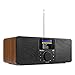 Produktbild Audizio Rome, DAB Plus und Internetradio mit Bluetooth, WLAN LAN, Fernbedienung, Line-in, Line-Out, 2 x 25 Watt Stereo-Lautsprecher, UKW, 99 Speicherplätze, Alarm, Sleeptimer - Holz Braun