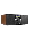 Audizio Rome – Internet Radio & DAB Radio met Bluetooth en Wifi, 50W stereo, Afstandsbediening, Wekkerradio – Hout