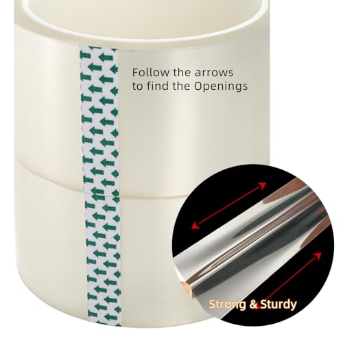 Image of 4 Rolls Clear Heat Tapes, 50mm x 33m(108ft) | Sublimation Tape for Heat Press, Wide Thermal High Temperature Tape for Soldering, Printing, Painting, Circuit Board