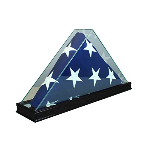 All Glass Flag Display Case for 9.5\' X 5\' Flag