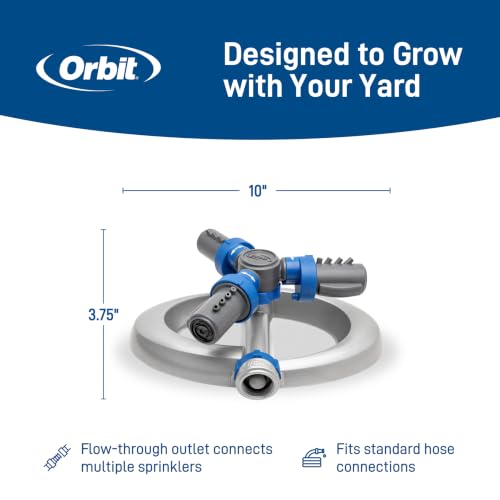 Orbit Elevated 3-Arm Rotating Sprinkler on Base, 28253 by Orbit - Used condition - Image 9