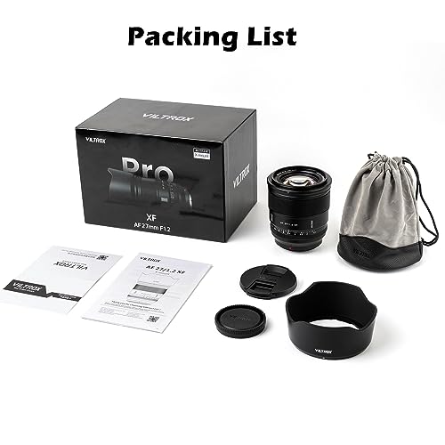 Image of VILTROX 27mm f1.2 Pro X Mount Lens,Auto Focus APS-C Prime for Fuji X-Mount Mirrorless Camera XS20 XH2s XH2 XT5 XE4 XT30II XT4 XT200 X100V XS10 XPRO3 XT2 XA3 XA10