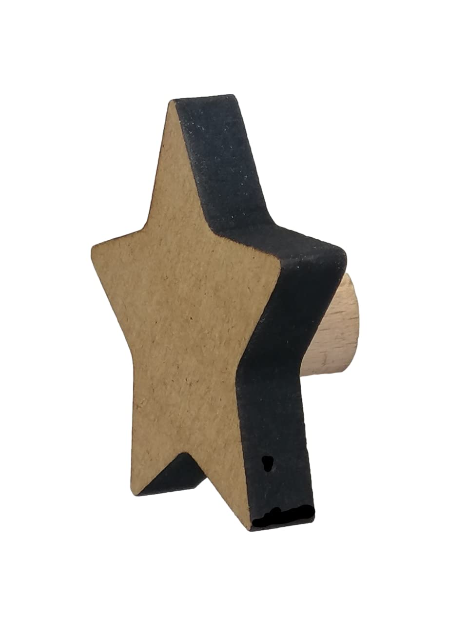 Lot De 6 Boutons De Porte étoile écru - 6x6x3 Cm - À Peindre - Pour Déco Et Scrapbooking