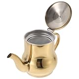 SUPVOX Filtro de Aceite de Acero Inoxidable 32 Oz con Colador Incorporado, Recipiente para Grasa Doméstica y Dispensador de Aceite Multifuncional para Cocina y Almacenamiento de Vinagre,