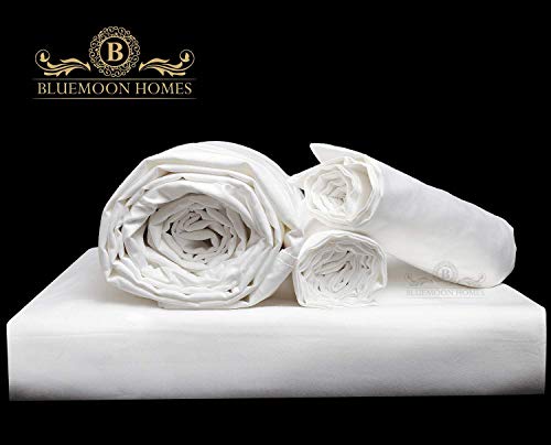 Bluemoon Homes Luxurious 1000 Thread Count Italian Finish 100% Egyptian Cotton 4-Piece Bed Sheet Set, Fits Mattress Up To 18 Inches Deep Pocket, Solid Pattern (Color-Silver Grey,Size-California King). #TOP5