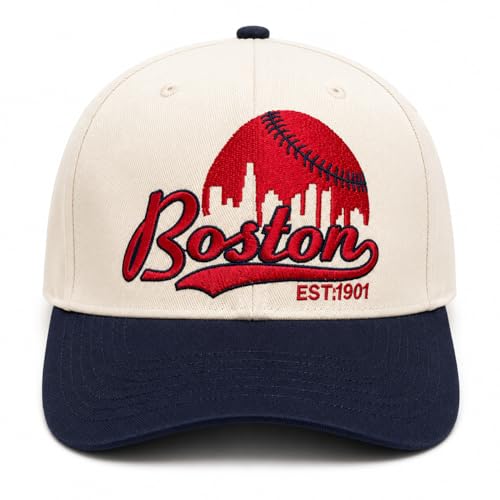 Boston Hat Classic Boston Baseball Cap for Men & Women Premium Embroidered Cotton Trucker Hat Vintage Baseball Fan Gear