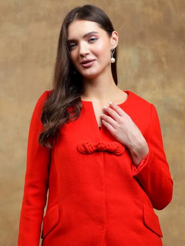 Image of KOTTY Womens Cotton Blend Standard Length Elegant Style Coat - Classic Style with Modern Detailing