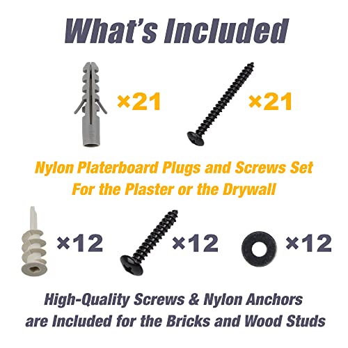 Venzo 3X Bike Bicycle Cycling Pedal Wall Mount Indoor Storage Hanger Stand - Hook Rack Holder - With Tire Brackets - Great For Garage And Shed #TOP1