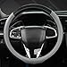 West Llama Customized Auto Car Steering Wheel Cover for Honda Accord Civic CR-V HR-V Pilot Fit Passport Odyssey 14.5-15inch(Black+Gray-Standard Size)