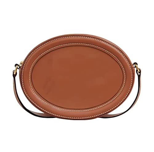 Leather Designer Female Crossbody Bags and Chain Handbags,Women's Purses Quilted Shoulder Round Satchel Bags