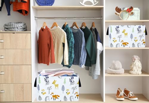 Image of Baby Hamper Girls Storage Basket Collapsible Canvas Women Organizer Bin Gift Shelf Baskets for Home and Outdoor Room Decor