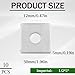 Ranstac 1/2x2 Square Plate Washers 304 Stainless Steel Flat Pad Spacer Gasket for Hardware Fastener for Construction and Industrial Equipment 10pcs HS/DP-14