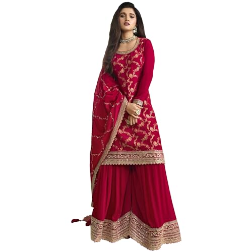 Shalwar Kameez indien rouge taille 40 pour mariage pakistanais d'exception
