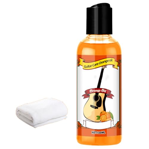 Mnozreo Pflegeöl für Gitarrensaiten,Gitarren-Griffbrett-Öl- und Politur-Set,Gitarren-Griffbrettpflege-Reiniger,Gitarrenreinigungszubehör,120ML,1PC