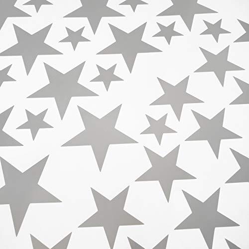 Vinilos decorativos de estrellas para pared en tonos gris y azul miniatura 3