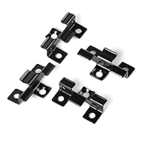 SUPAWAY 100 Stück WPC Fliesen Clips Klammer 7,5 mm Dielen Befestigungsclips Edelstahl-Verbund-Clips für Montage von Terrassendielen, Klemmbereich 7,5mm, Schwarz