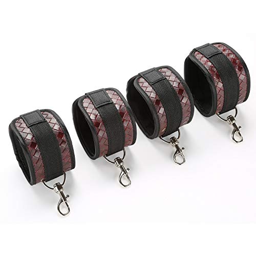 exreizst Silver Spreader Bar and 4 Adjustable Leather Straps Set Sports Exercise