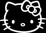 Decal Sticker Hello Kitty 5X4 INCHES White CAR Truck Laptop Bumper