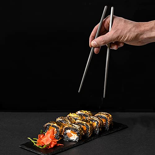 FULL WiNDSOR - MAGSTICKS - Titanium Magnetic Chopsticks, Reusable Travel Chop Sticks, Korean, Japanese, Chinese & Oriental Eating & Cooking Chopsticks, Lightweight for Kids and Adults, Comes with Case